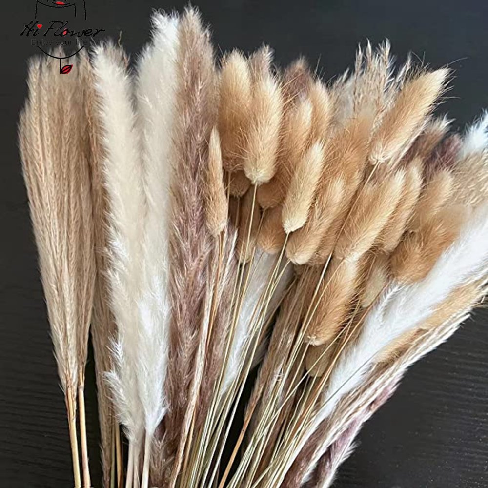 Fluffy Pampas Dried Flowers Bouquet Home Decor Natural