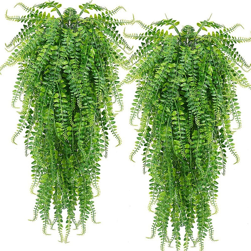 Artificial Plant Persian Fern Leaves Vines Room Home Garden