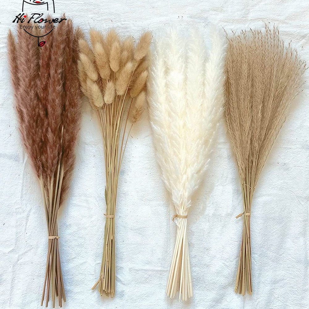 Fluffy Pampas Dried Flowers Bouquet Home Decor Natural