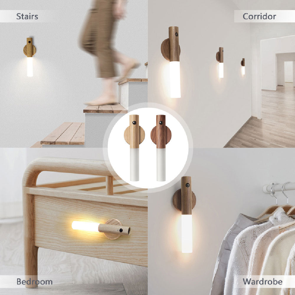 LED Wood Wireless Night Light