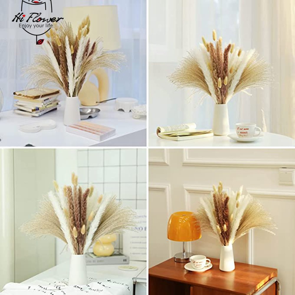 Fluffy Pampas Dried Flowers Bouquet Home Decor Natural