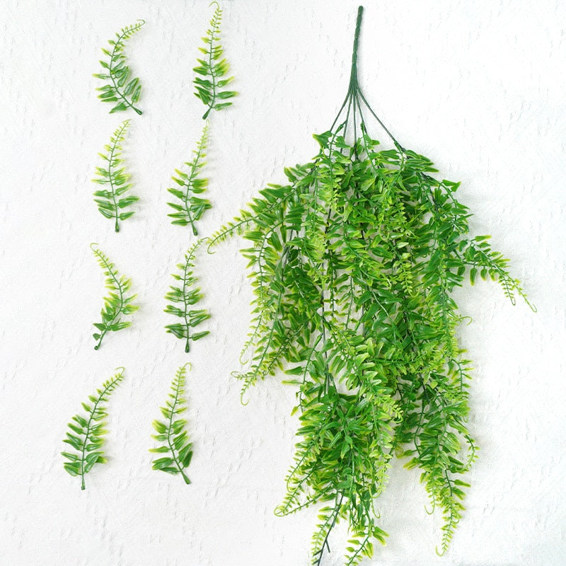 Artificial Plant Persian Fern Leaves Vines Room Home Garden